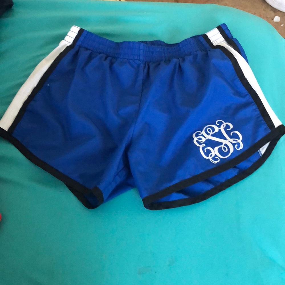Blue work out shorts